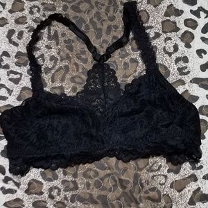 Lacey black bralette.